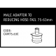 Marley Camlock Male Adaptor to Reducing Hose-Tail 75-63mm - CAM75.63E